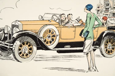 Golfen in Deauville, aus White Bottoms, veröffentlicht 1927 (Farbholzschnitt)